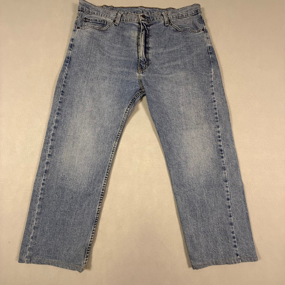 Levis 505 Regular Fit Jeans Mens 40x30 Blue Medium‎ Wash Straight Leg Denim